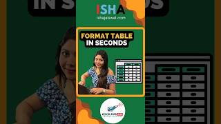 Quick Excel Format trick | just in 10 seconds | CA Isha Jaiswal #career #exceltech #excel #corporate