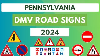 PENNSYLVANIA DMV ROAD SIGN WRITTEN TEST | LEARN ROAD SIGNS IN 2024 | PASS YOUR DMV WRITTEN EXAM