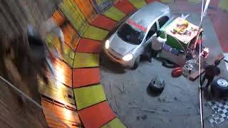 Crazy Biker Stunt with No Protective Gear