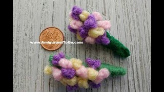 Crochet Bouquet of Flowers For Mini Wedding Bear