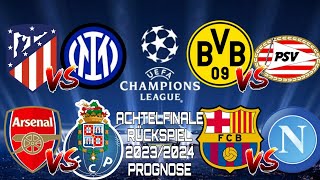 CHAMPIONS LEAGUE ACHTELFINALE RÜCKSPIEL PROGNOSE 2023/2024! / Borussia Dortmund gegen PSV Eindhoven