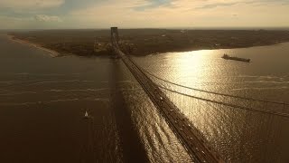 Verrazano Bridge Crossing With Drone