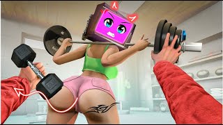 TV Woman LOVE STORY Beach ! TV Woman & TV Man Love story | TV Woman in Garry's Mod | with HealthBars