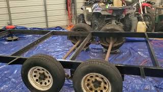 Camper Trailer to ATV trailer pt 2 bare frame and paint