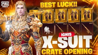 LUCKIEST IGNIS XSUIT CRATE OPENING | ₹10000+ UC CRATE OPENING | BGMI CRATE OPENING FREE XSUIT