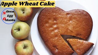 Apple Wheat Cake || Egg less Whole Wheat Apple Cake || Tea time Apple Cake || Nisha's Orange Kitchen