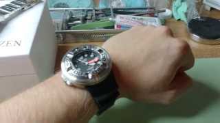 CITIZEN ECODRIVE Professional Diver 300m unboxing and small review