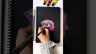 Göz Çizimi- Eye Draw - Göz Nasıl Çizilir? Siyah Defter Serisi #eyedrawing #shorts #art #tiktok