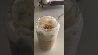 Froot Loops Latte 🌈☕️ #asmr #cereal #yummy #coffee