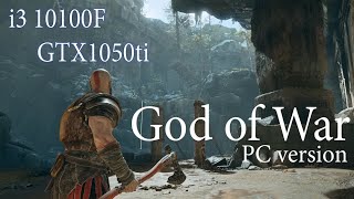 God of War i3 10100F GTX1050 ti palit 2560x1440 / 1920x1080 средне/низкие настройки