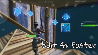 How To Edit Faster On Fortnite Mobile - IOS & Android Tutorial DOUBLE Your Editing Speed-Tips/Tricks