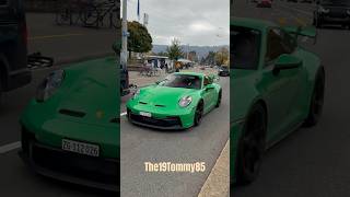 Signal Green Porrsche 992 GT3 in Zürich 💚 #shorts #automobile #rich #youtubeshorts #cartok #rich