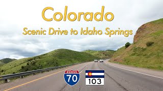 Scenic drive to Idaho Springs, Colorado, I-70