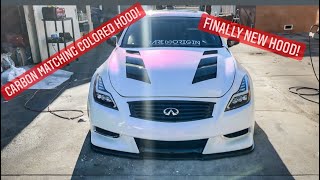 G35 with G37 gets VIS carbon hood! (Huge tease of what’s to come!)