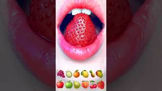 asmr STRAWBERRIES🍓😋 RED❤️🌹🍓 EMOJI FOODS COMPILATION 🍉 satisfying eating sounds mukbang 먹방