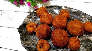 CRISPY AND CRUNCHY POTATO CHEESE BALLS RECIPE | FRIED POTATO LOLLY POPS RECIPE