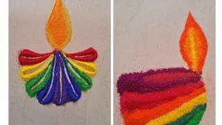 Easy diwali rangoli designs/दिवाळी रांगोळी /Dipawali rangoli/Easy diya rangoli design🪔🎆🪔