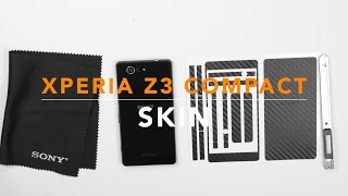 Sony Xperia Z3 COMPACT Carbon Fibre Skins Wraps - Review / Install