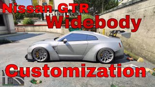 A WIDEBODY! - GTA 5 CAR CUSTOMIZATION (NISSAN GTR)