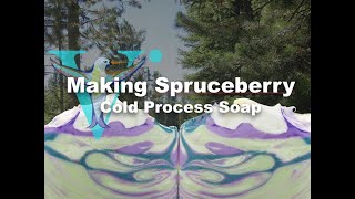 Making Spruceberry Holiday Soap- A few more twists to the concentric pour