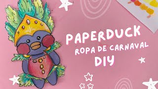 Cómo hacer Ropa de carnaval de Brasil para patito de papel | Brazil carnival clothes for paperduck