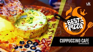 Volcano Pizza with liquid cheese to dip in | Best Unique Pizzas in Ahmedabad | Cuppuccino Cafe