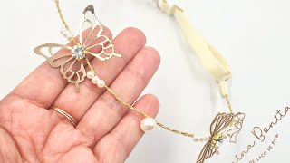 Tiara de borboletas 🦋 no arame - DIY- PAP - Idéias pra você lucrar muito #elianamoreira