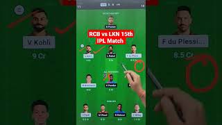 Bangalore vs Lucknow Dream11 Team RCB vs LKN Dream11 Prediction BLR vs LKN Dream11 Team Today Match