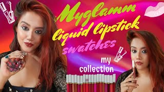 Myglamm liquid lipstick swatches || budget liquid lipsticks ||