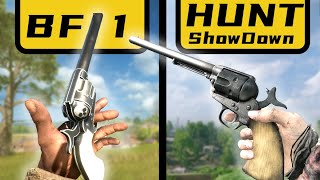 Battlefield 1 vs Hunt:ShowDown - Weapons Comparison