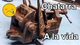 Chatarra vuelve a vida prensa de tornero restauración Palmgreen vise restoration from scrap to shop