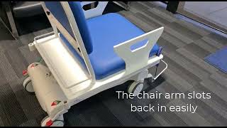 Modsel bariatric porter chair, now with one arm removal!