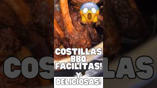 COSTILLAS BBQ para tus REUNIONES! ✅ #cocina #comida #cooking #food #recetas #foodie #recetasfaciles