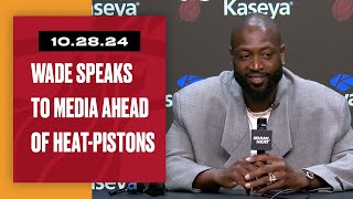 Wade Adresses Media Ahead Of Pistons-HEAT 🎙 | October 28, 2024