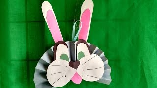 FOLDED FAN BUNNY from paper in 15 minutes. Thrifty and so cute!