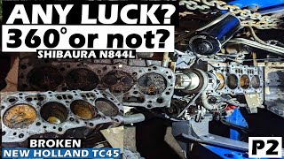 Will Flooded Engine Turn 360 Degrees After Cylinder Head Removed? New Holland | Shibaura N844L, P.2