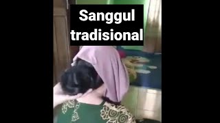 Lepas sanggul dibalik kerudung || sanggul tradisional #bigbun#bundrop#rambutpanjang