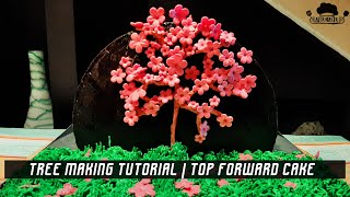 Trending Top Forward Cake Part 2 | Flower Tree Tutorial | Gumpaste Flowers