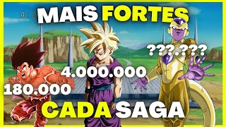 MAIS FORTES DE DRAGON BALL EM CADA SAGA ( Dragon Ball Power Levels)