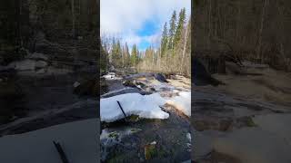 spring flooding river rapid(headphone warning)