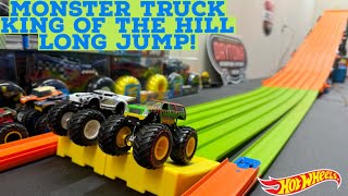 MONSTER TRUCK ‘LONG JUMP’ KING OF THE HILL | DIECAST MONSTER TRUCK RACING EVENT