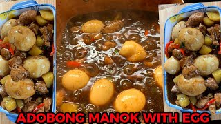 ADOBONG MANOK WITH NILAGANG ITLOG | MANOK AT NILAGANG ITLOG RECIPE #ADOBONGMANOKRECIPE