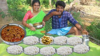 10 PLATE WHITE RICE & Spicy Boti Gravy | EATING CHALLENGE | Villag man Eating