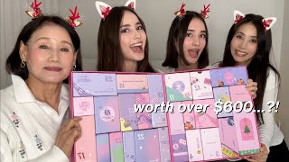 unboxing over $600 WORTH of Korean skincare and makeup with my family 🧑‍🧑‍🧒‍🧒🎀