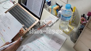 college study time-lapse🧃| タイムラプス記録 | 見たら勉強したくなるかも！記録用