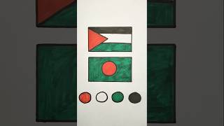 Wrong ❌ Israel 🇮🇱 VS Right Palestine 🇵🇸 support countries flag drawing#palestine #shorts