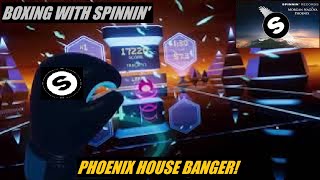 BOXVR CUSTOM SONG GAMEPLAY SPINNIN' SOME HOUSE on HARD mode