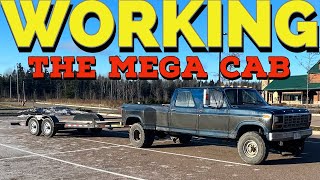 BILLY BIG RIG! Hauling loads and trailers with the homemade crew cab ford! MEGA CAB goes to work!