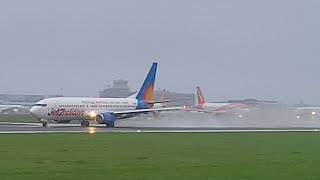 Heavy Morning Departures In The Rain Manchester Airport Friday 13th October