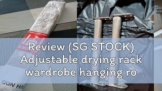 Review (SG STOCK) Adjustable drying rack wardrobe hanging rod clothes pole clothes hanger stand war